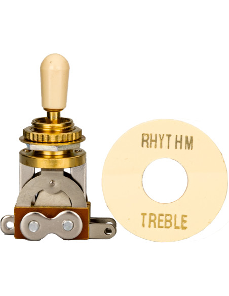 Gold toggle switch 3-way Boston® | Maderas Barber