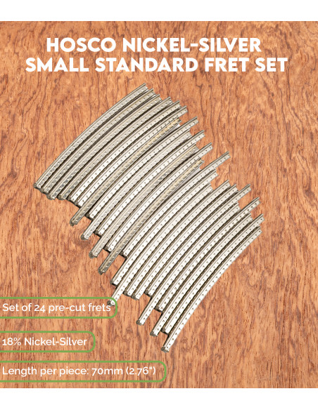 Frettes Hosco Small Standard Maillechort 18 % – Set de 24 | Maderas Barber