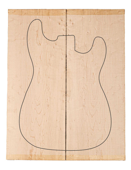 Birdseye Maple Drop Top 500/550 × 170/200 × 7 mm | Maderas Barber