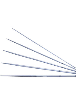 Hosco TL-BF5LR Non-Clog Coated Round Files Set of 5
