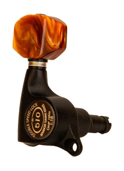 Gotoh SGS510ZMG/P8-LBS - Black Satin - Amber Pearl Buttons - Locking