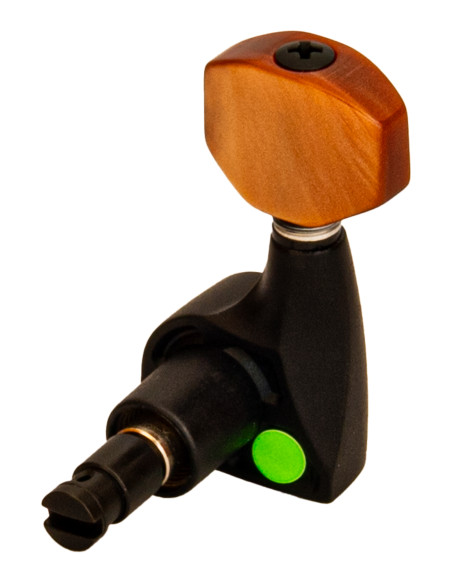 Gotoh SGS510ZMG/P8-LBS - Black Satin - Amber Pearl Buttons - Locking | Maderas Barber