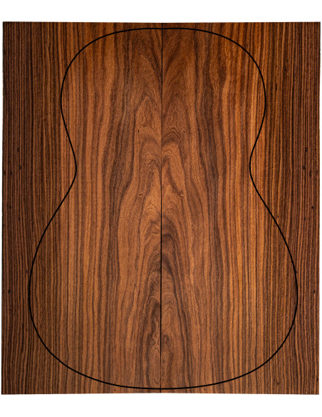 Fondos de Pau Ferro FSC 100% 2ª para guitarra clásica con veta uniforme y color estable