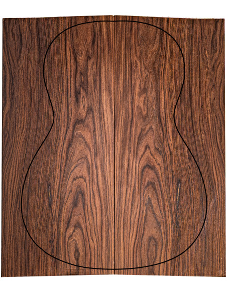 Santos Rosewood FSC 100% B back set for acoustic guitar with uniform, stable grain