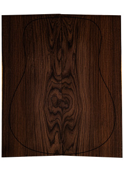 Fond en Santos Rosewood FSC 100% AAA pour guitare acoustique avec grain figuré net et marqué
