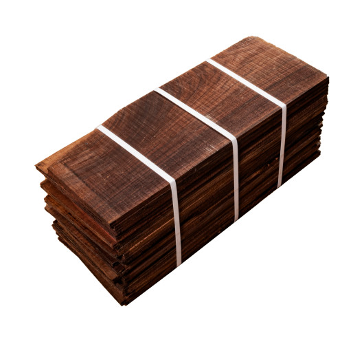Pack de 20 fonds en palissandre de l’Inde A/B pour guitare – vue d’ensemble du lot