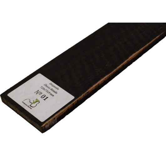 Touche en ébène ondé 720x75x9 mm MB Exclusive N°1, détail du grain ondé