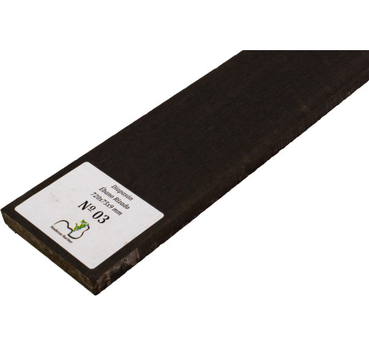 Touche en ébène ondé 720x75x9 mm MB Exclusive N°3, détail du grain ondé