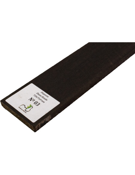 Diapasón de Ébano Rizado 720x75x9 mm MB Exclusive Nº3, detalle del rizo natural