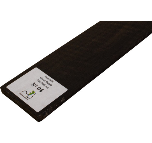 Diapasón de Ébano Rizado 720x75x9 mm MB Exclusive Nº4, detalle del rizo natural