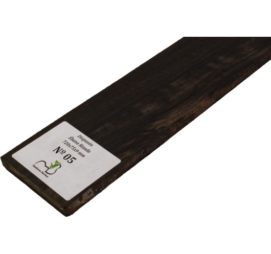 Curly Ebony Fingerboard 720x75x9 mm MB Exclusive No.5, natural curl detail