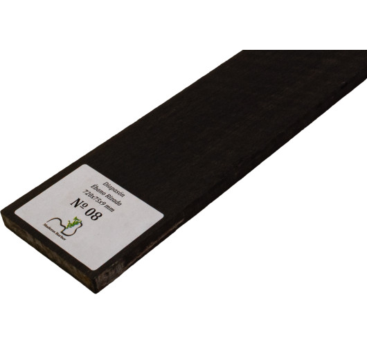 Touche en ébène ondé 720x75x9 mm MB Exclusive N°8, détail du grain ondé