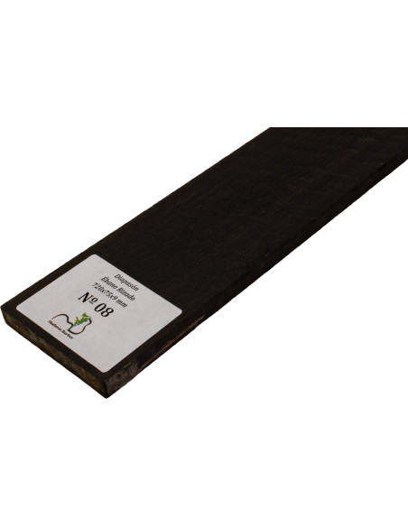 Diapasón de Ébano Rizado 720x75x9 mm MB Exclusive Nº8, detalle del rizo natural