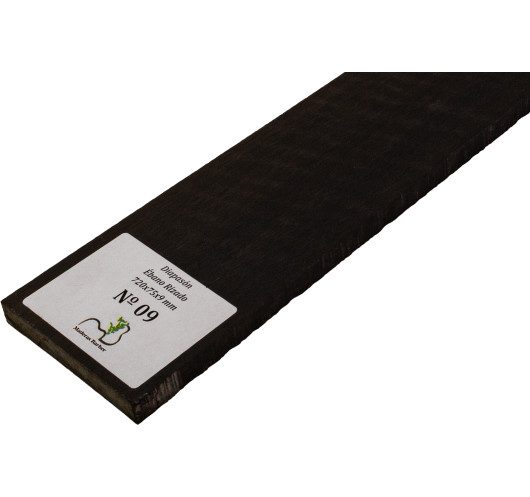 Touche en ébène ondé 720x75x9 mm MB Exclusive N°9, détail du grain ondé