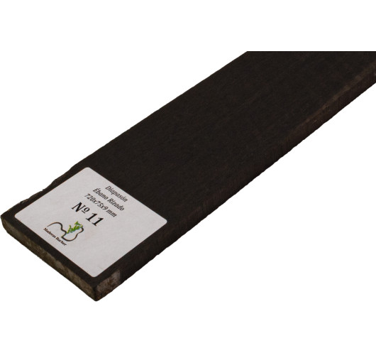 Diapasón de Ébano Rizado 720x75x9 mm MB Exclusive Nº11, detalle del rizo natural