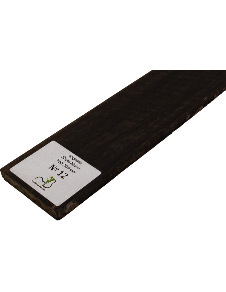 Diapasón de Ébano Rizado 720x75x9 mm MB Exclusive Nº12, detalle del rizo natural