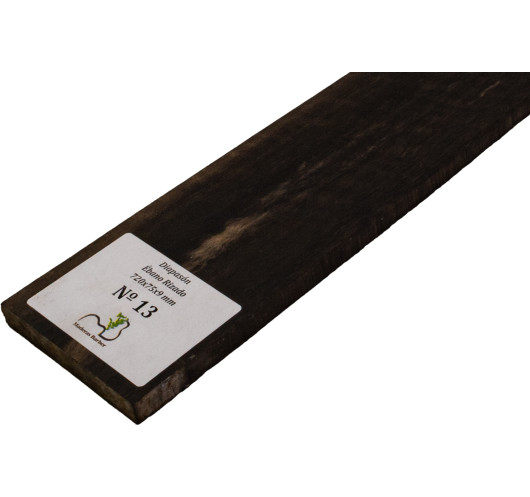 Touche en ébène ondé 720x75x9 mm MB Exclusive N°13, détail du grain ondé