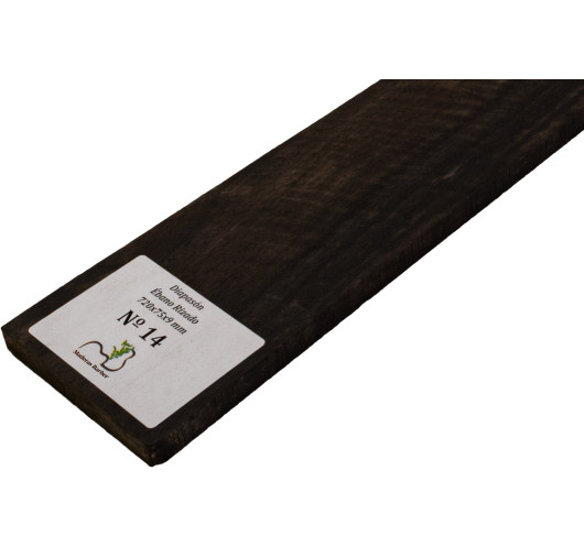 Touche en ébène ondé 720x75x9 mm MB Exclusive N°14, détail du grain ondé