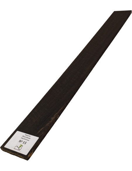 Diapasón de Ébano Rizado 720x75x9 mm MB Exclusive Nº15, vista completa