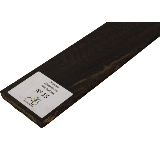 Touche en ébène ondé 720x75x9 mm MB Exclusive N°15, détail du grain ondé
