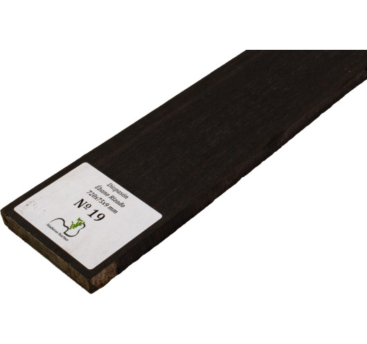 Touche en ébène ondé 720x75x9 mm MB Exclusive N°19, détail du grain ondé