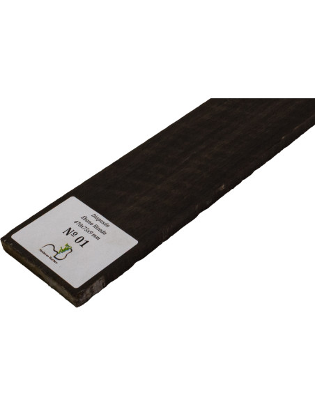 Diapasón de Ébano Rizado 470x75x9 mm MB Exclusive Nº1, detalle del rizo natural