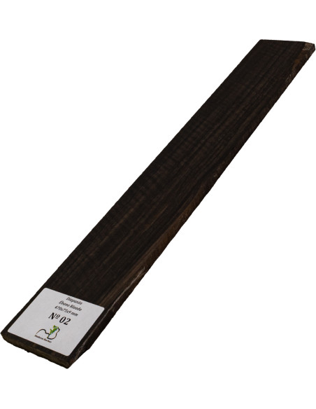 Curly Ebony Fingerboard 470x75x9 mm MB Exclusive No.2, full view