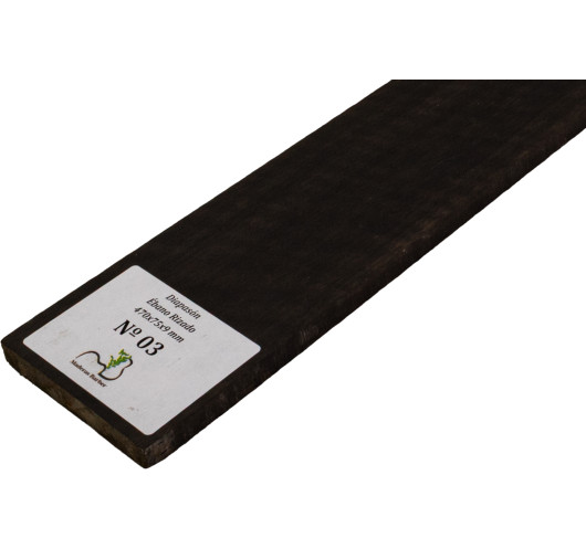 Touche en ébène ondé 470x75x9 mm MB Exclusive N°3, détail du grain ondé