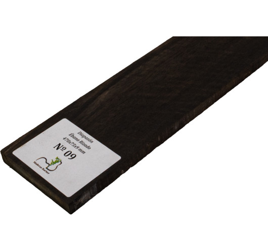 Diapasón de Ébano Rizado 470x75x9 mm MB Exclusive Nº9, detalle del rizo natural