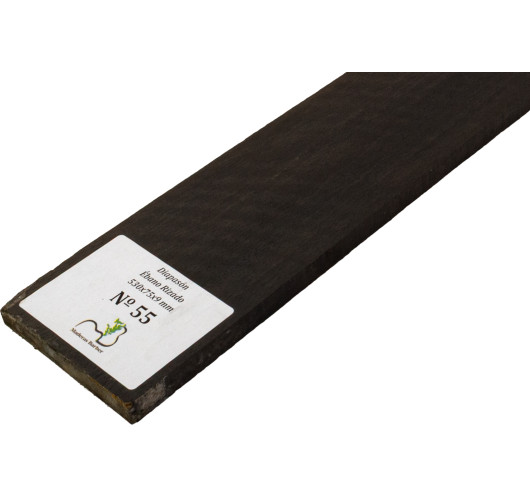 Touche en Ébène Ondé 530x75x9 mm MB Exclusive N°55 | Maderas Barber