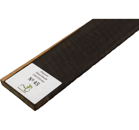 Touche en Ébène Ondé 530x75x9 mm MB Exclusive N°45 | Maderas Barber