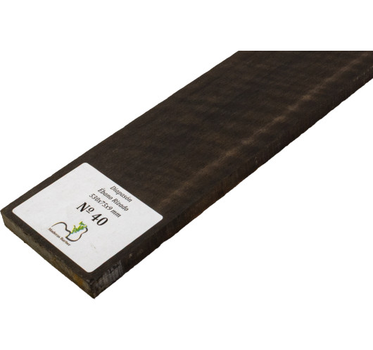Curly Ebony Fingerboard 530x75x9 mm MB Exclusive Nº40 | Maderas Barber