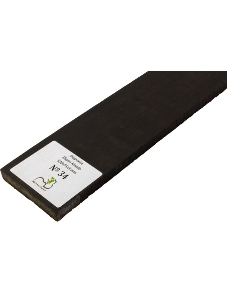 Touche en Ébène Ondé 530x75x9 mm MB Exclusive N°34 | Maderas Barber