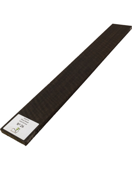 Diapasón de Ébano Rizado 530x75x9 mm MB Exclusive Nº26 | Maderas Barber