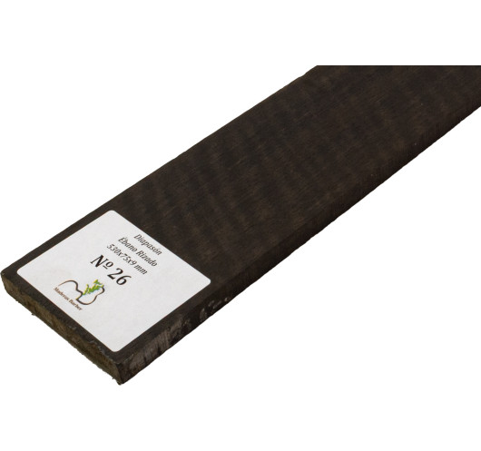 Touche en Ébène Ondé 530x75x9 mm MB Exclusive N°26 | Maderas Barber