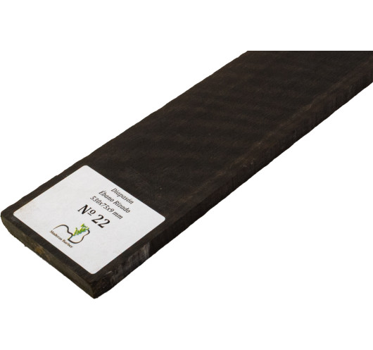 Touche en Ébène Ondé 530x75x9 mm MB Exclusive N°22 | Maderas Barber