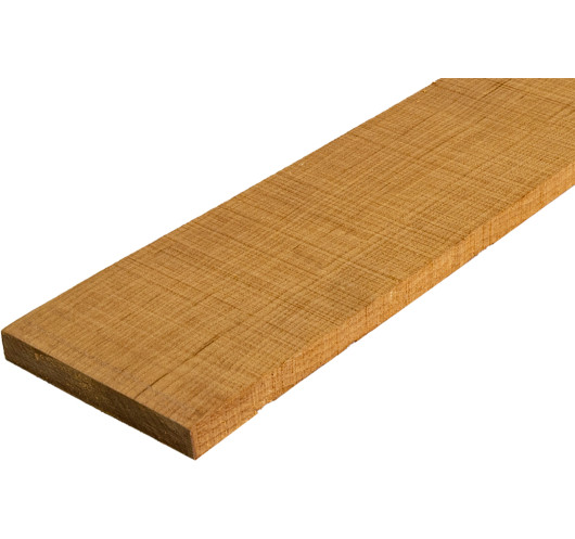 Detail of torrefied Hard Maple fingerboard showing even grain and toasted colour