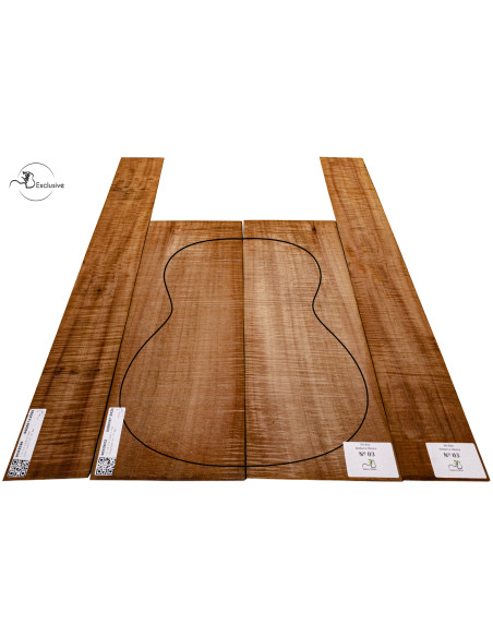 MB Exclusive Nº 3 curly Koa back and sides set for classical guitar