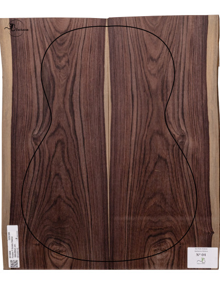 Fond en Bois de Violette à forte densité pour guitare classique MB Exclusive Nº 4