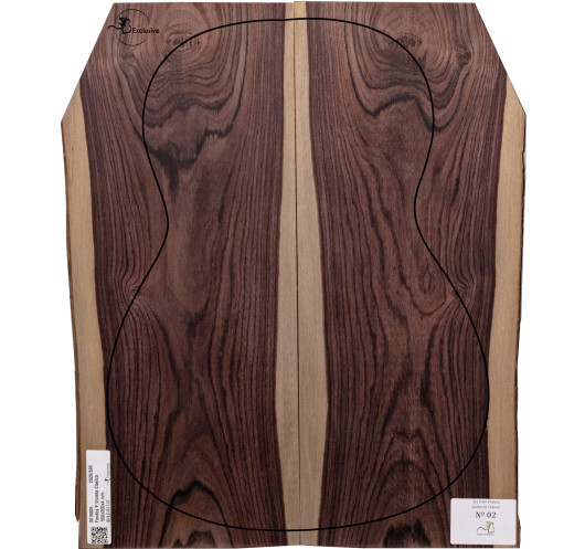 Detail of Kingwood back with contrasting grain for classical guitar MB Exclusive Nº 2