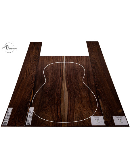 Honduran Rosewood Back and Sides Set for Classical Guitar No. 17 | Maderas Barber