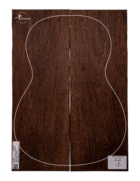 Fond en palissandre du Honduras correspondant à ce jeu MB Exclusive pour guitare classique
