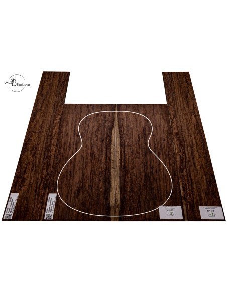 Jeu fond et éclisses en palissandre du Honduras pour guitare classique MB Exclusive