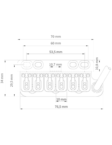 Vega-Trem VT1 Ultra Trem Black Tremolo Bridge