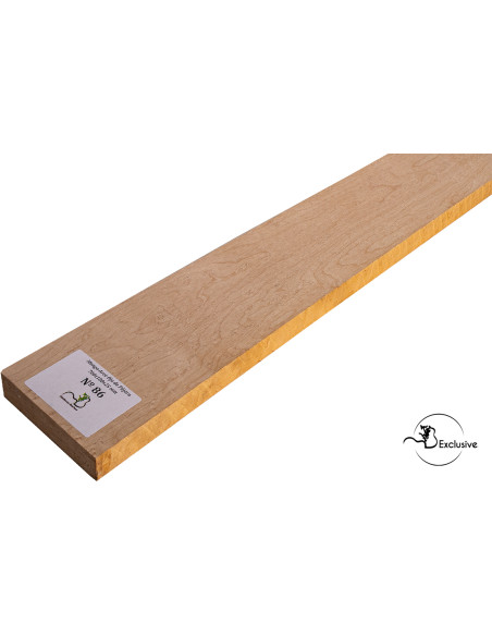 Detail of natural birdseye figure on birdseye maple neck blank MB Exclusive