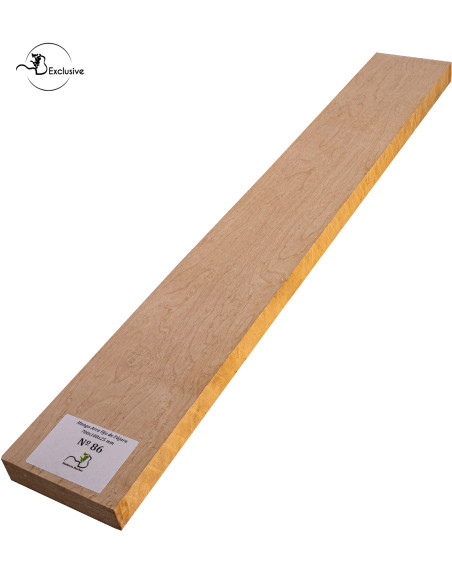 Ebauche de manche en érable moucheté MB Exclusive pour guitare électrique, pièce unique, surface poncée