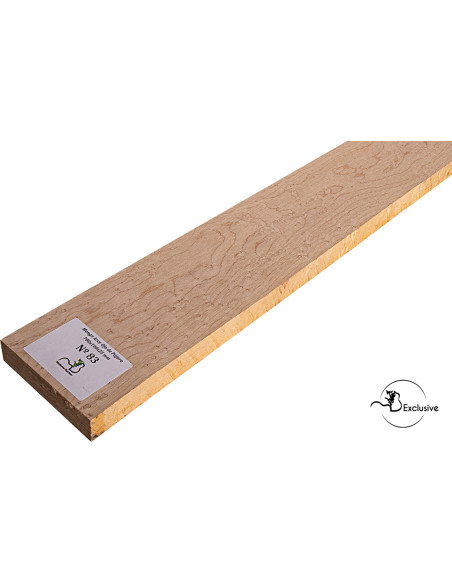 Detail of natural birdseye figure on birdseye maple neck blank MB Exclusive