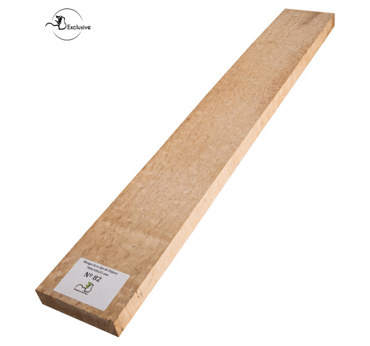 Ebauche de manche en érable moucheté MB Exclusive pour guitare électrique, pièce unique, surface poncée