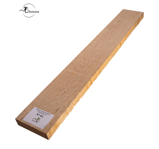 Ebauche de manche en Érable moucheté MB Exclusive pour guitare électrique, pièce unique, surface poncée