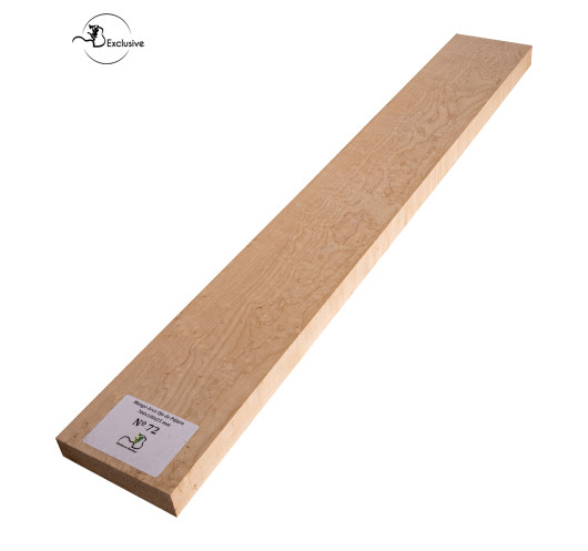 Ebauche de manche en Érable moucheté MB Exclusive pour guitare électrique, pièce unique, surface poncée